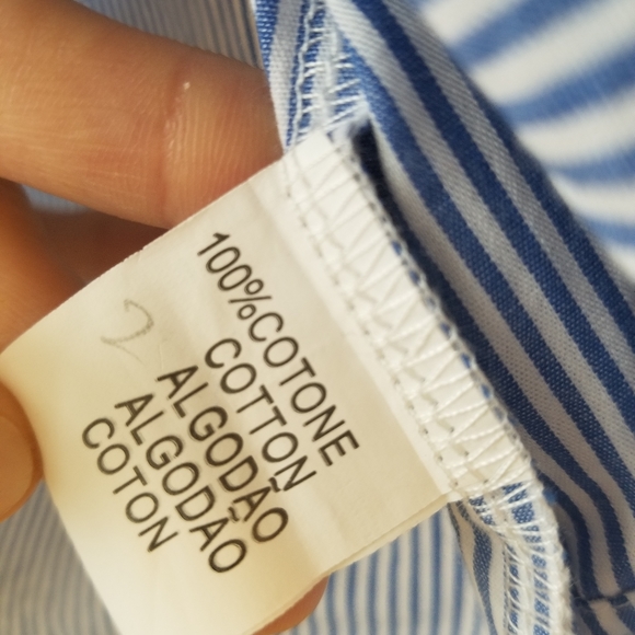 Boxy Striped Embroidered Top - Picture 4 of 6